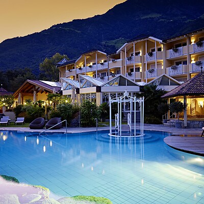 La precedente piscina all’aperto all’Hotel Feldhof