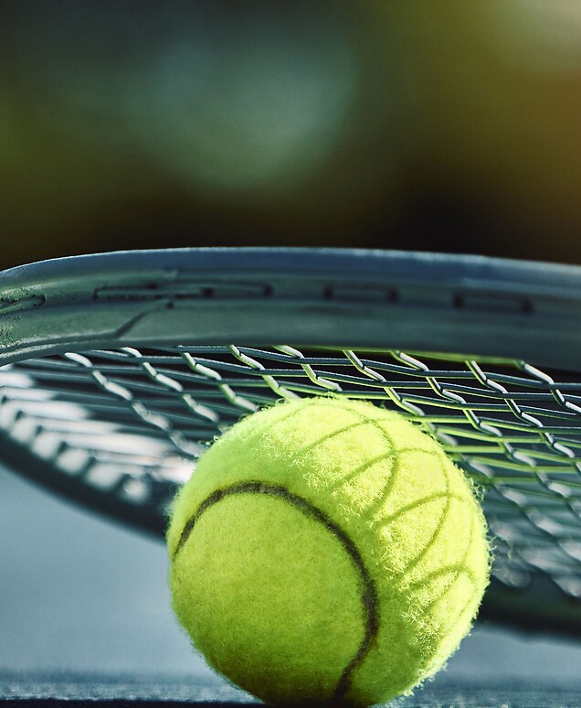 Palla da tennis e racchetta da tennis