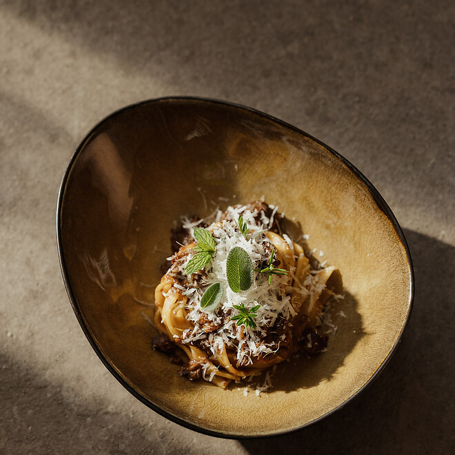 Venison ragout with pasta from the hotel’s own pasta workshop