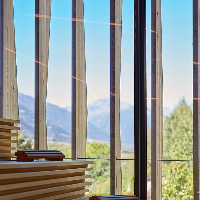 View from the event sauna in the Sky Spa