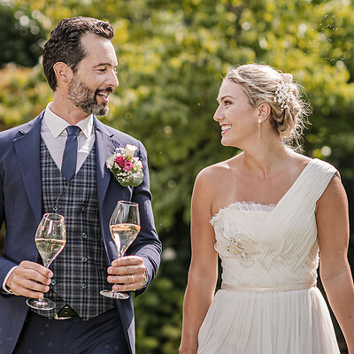 Coppia di sposi in un matrimonio in Trentino Alto Adige