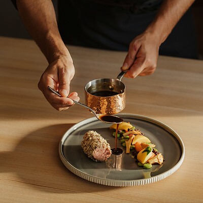 Köstliche Rindswange beim Abendmenü