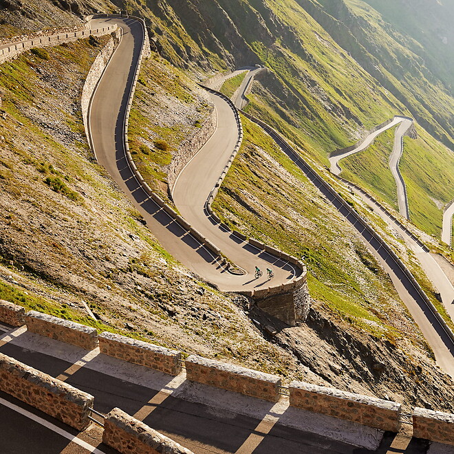 ciclismo sul passo dello Stelvio